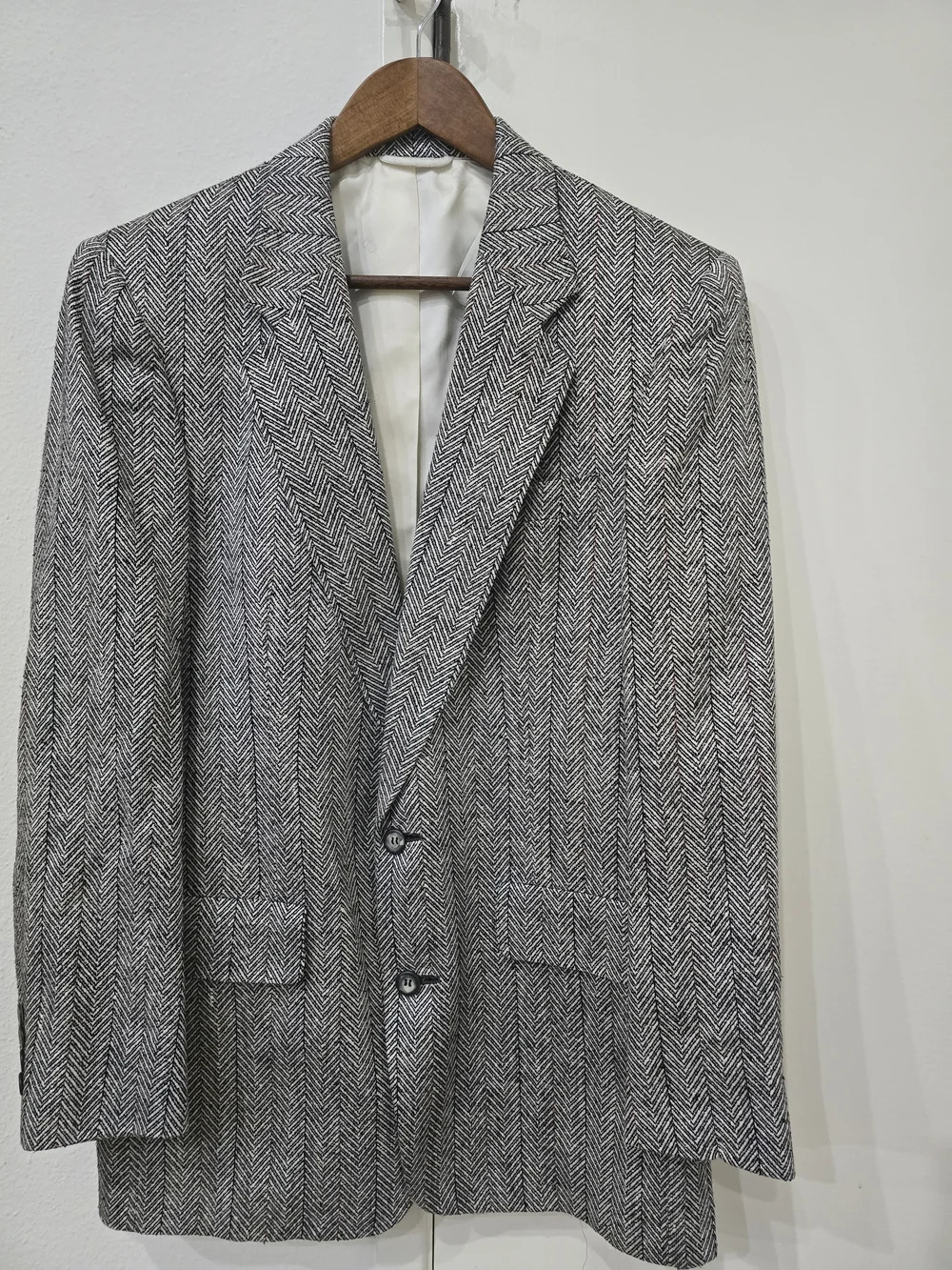 Dior Men's Black & White Herringbone Blazer